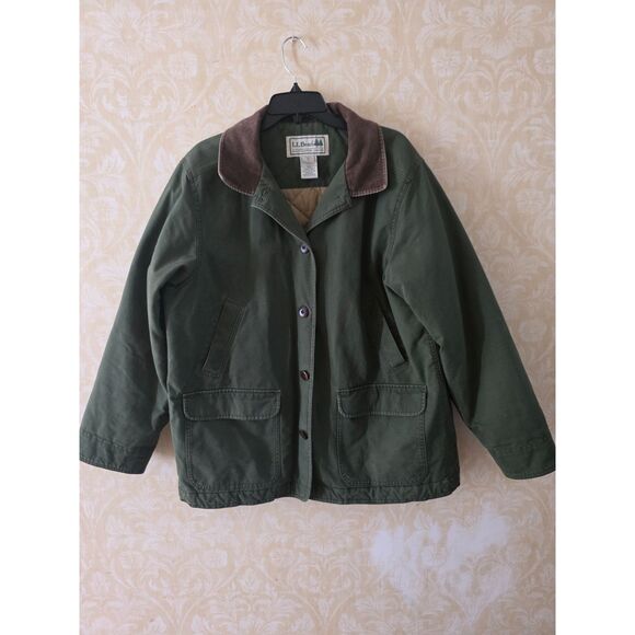 L.L. Bean Jackets & Blazers - Vintage LL Bean Barn Coat Women's XL Petite Quilt Lined Chore Jacket 0WY29